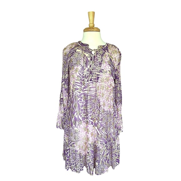 Ciebon Dresses & Skirts - CIEBON Harriet Mini Fairy Whimsigoth Statement Metallic Star Animal Print S